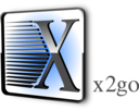 X2go logo rotated with text